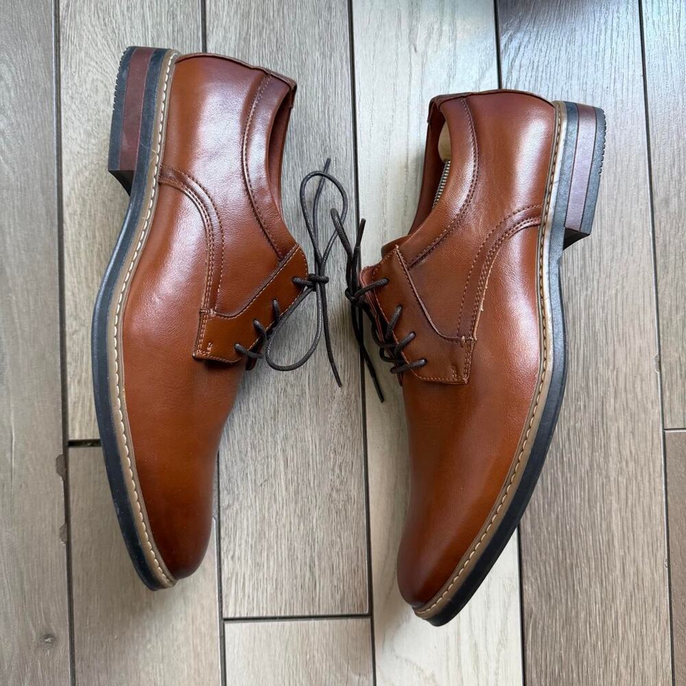 Nunn Bush Men’s Brown Leather Oxford Dress Shoes Size 12 Comfort